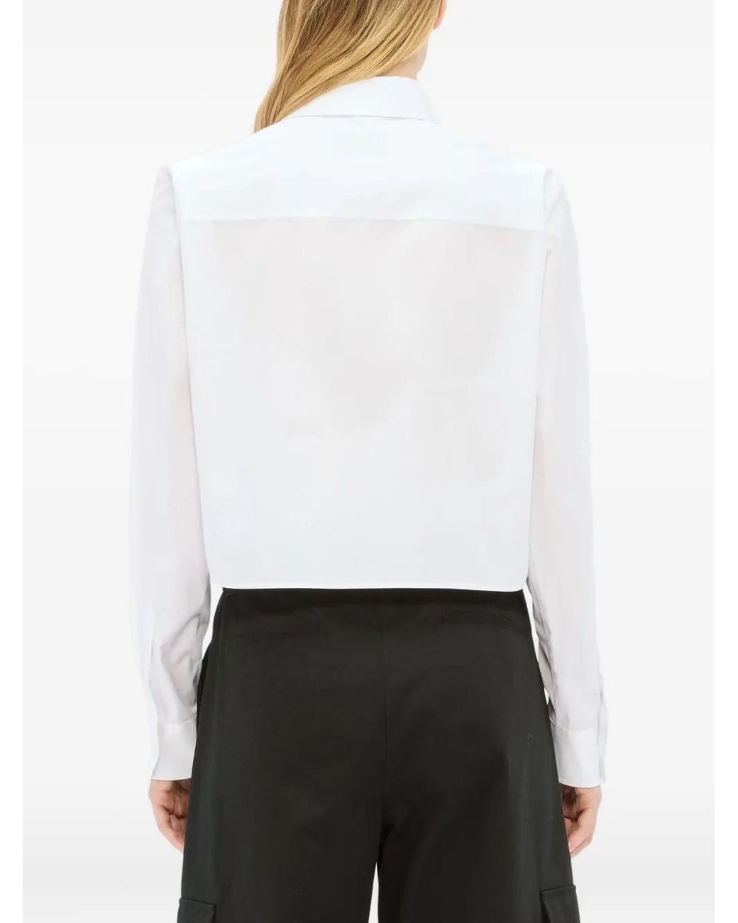 Camisa Corta Con Logo MSGM de color White