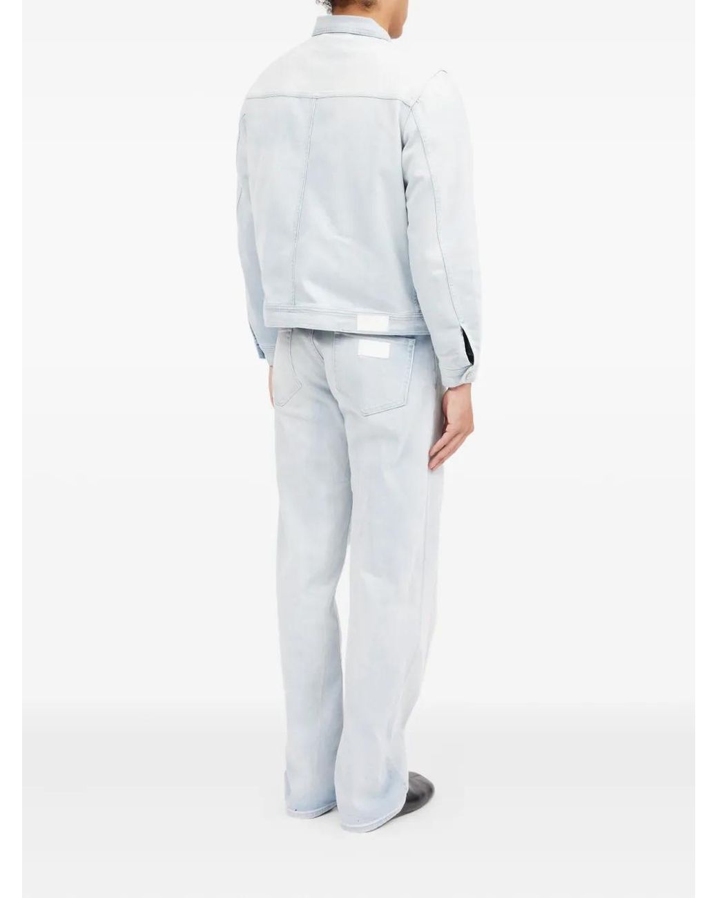 MM6 by Maison Margiela Blue Button-Front Denim Jacket for men
