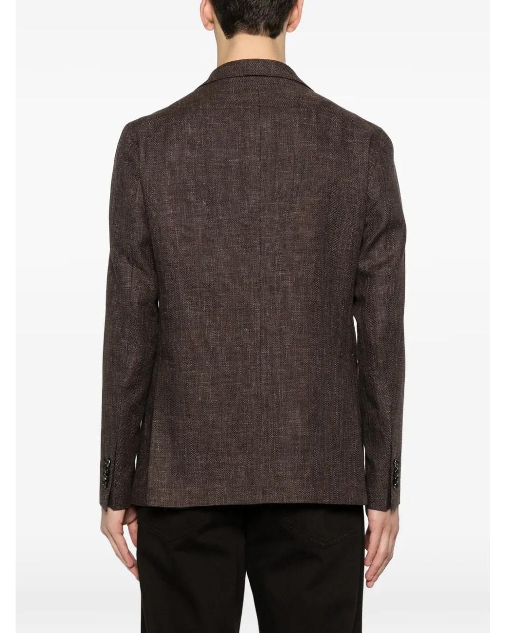 Tagliatore Brown Single-Breasted Blazer for men