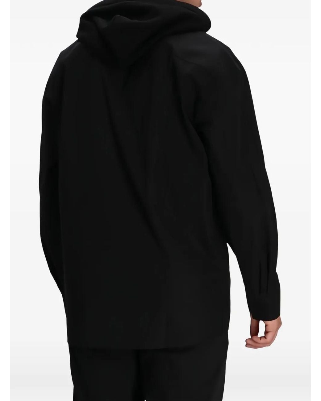 Karl Lagerfeld Black Veste Monogrammée À Capuche for men