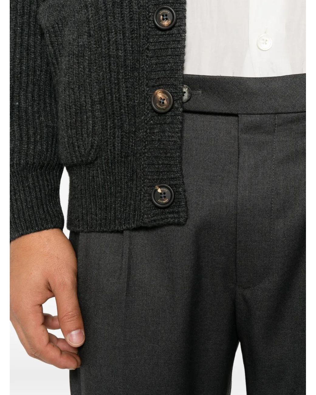 GTA Gray Pantalon Luca Plissé À Ourlets À Revers for men