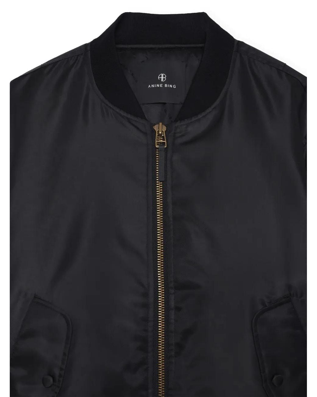 Anine Bing Blue Leon Zipped Bomber Jacket