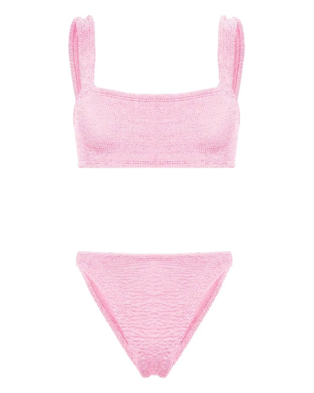 Hunza G Pink Xandra Crinkle Bikini