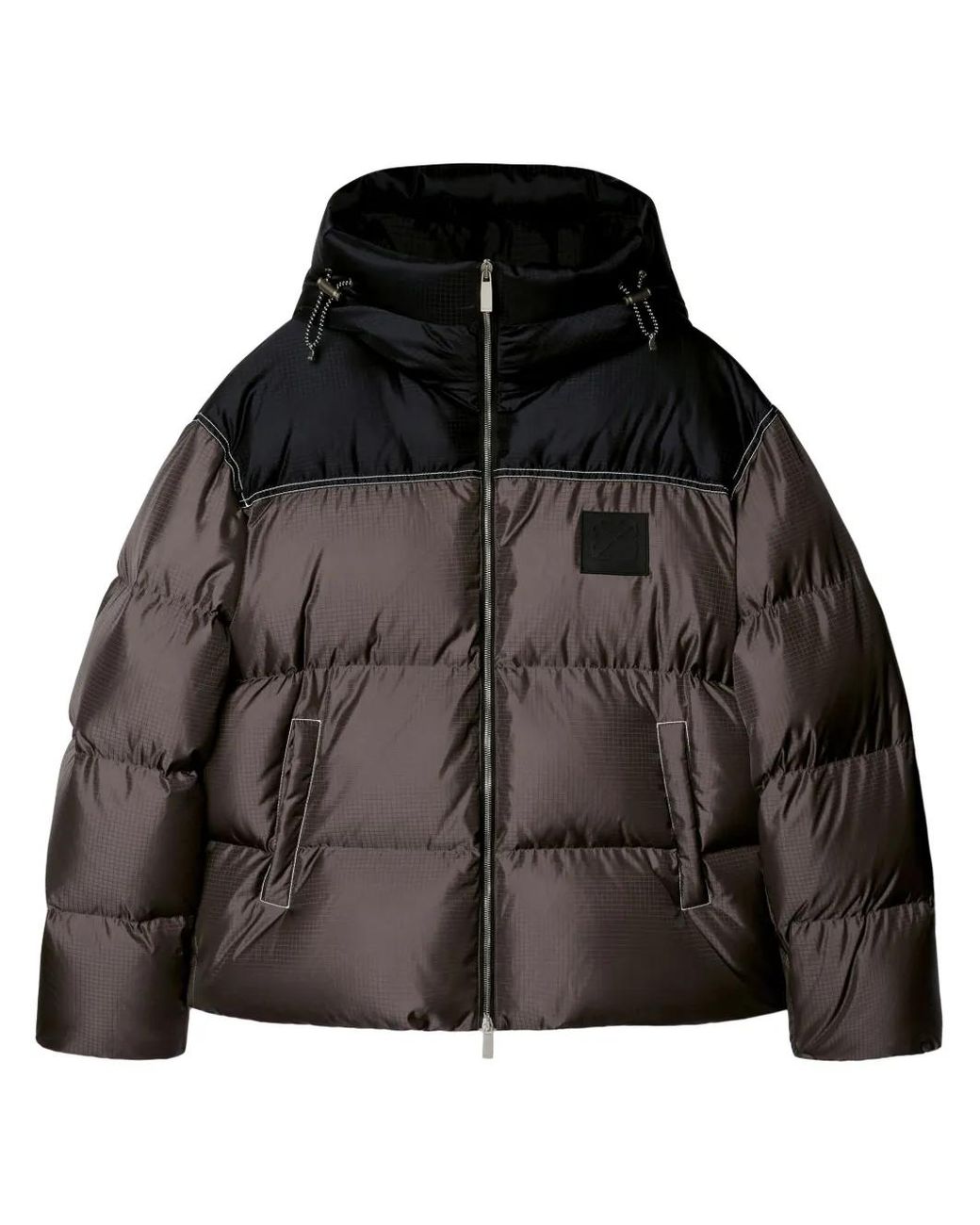 Off-White c/o Virgil Abloh Donsjack Met Logopatch in het Black voor heren