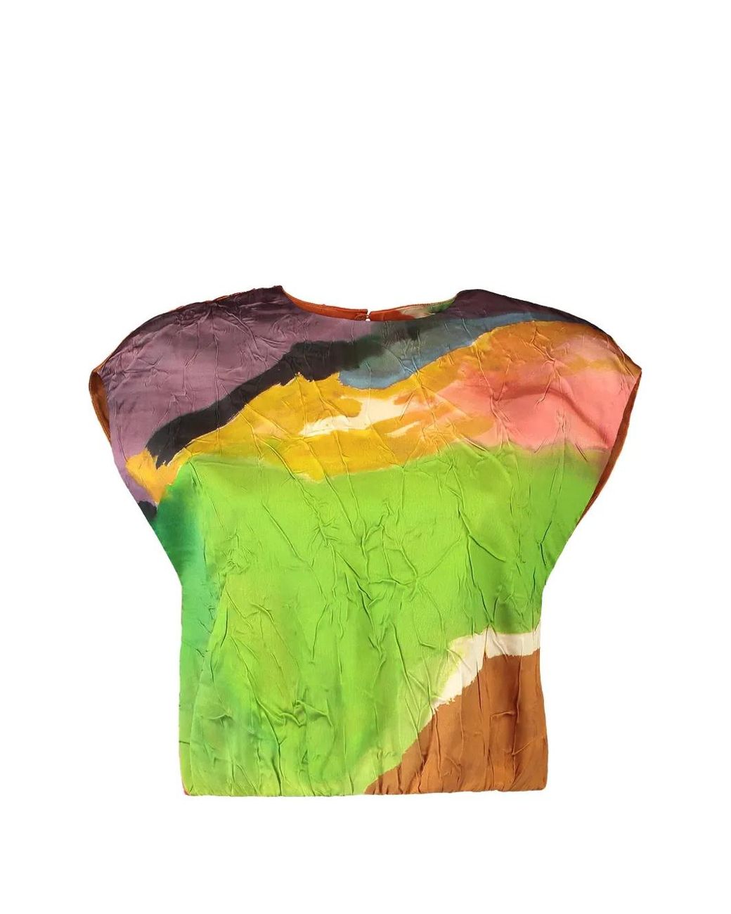 Ulla Johnson Green Gisella Crop Top
