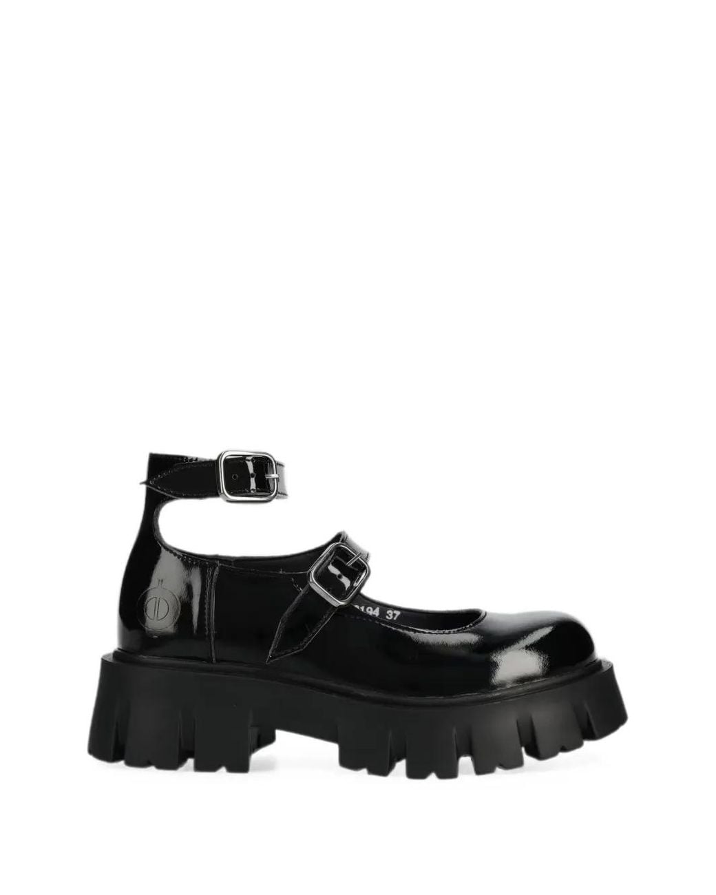 Altercore Black Constance Buckle-Fastening Platform Pumps