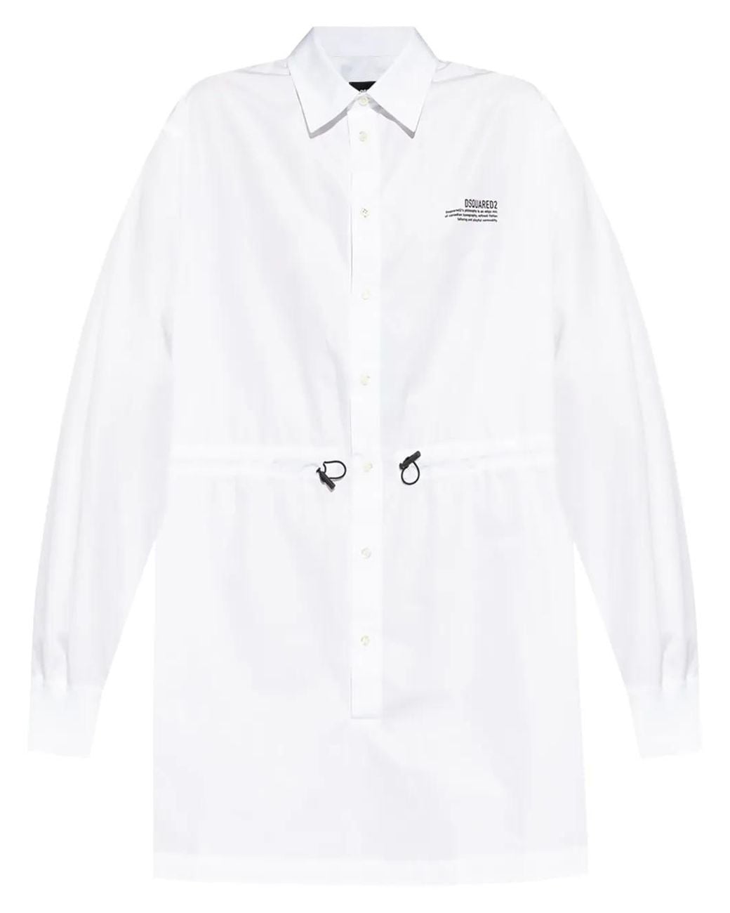DSquared² White Cotton Mini Dress