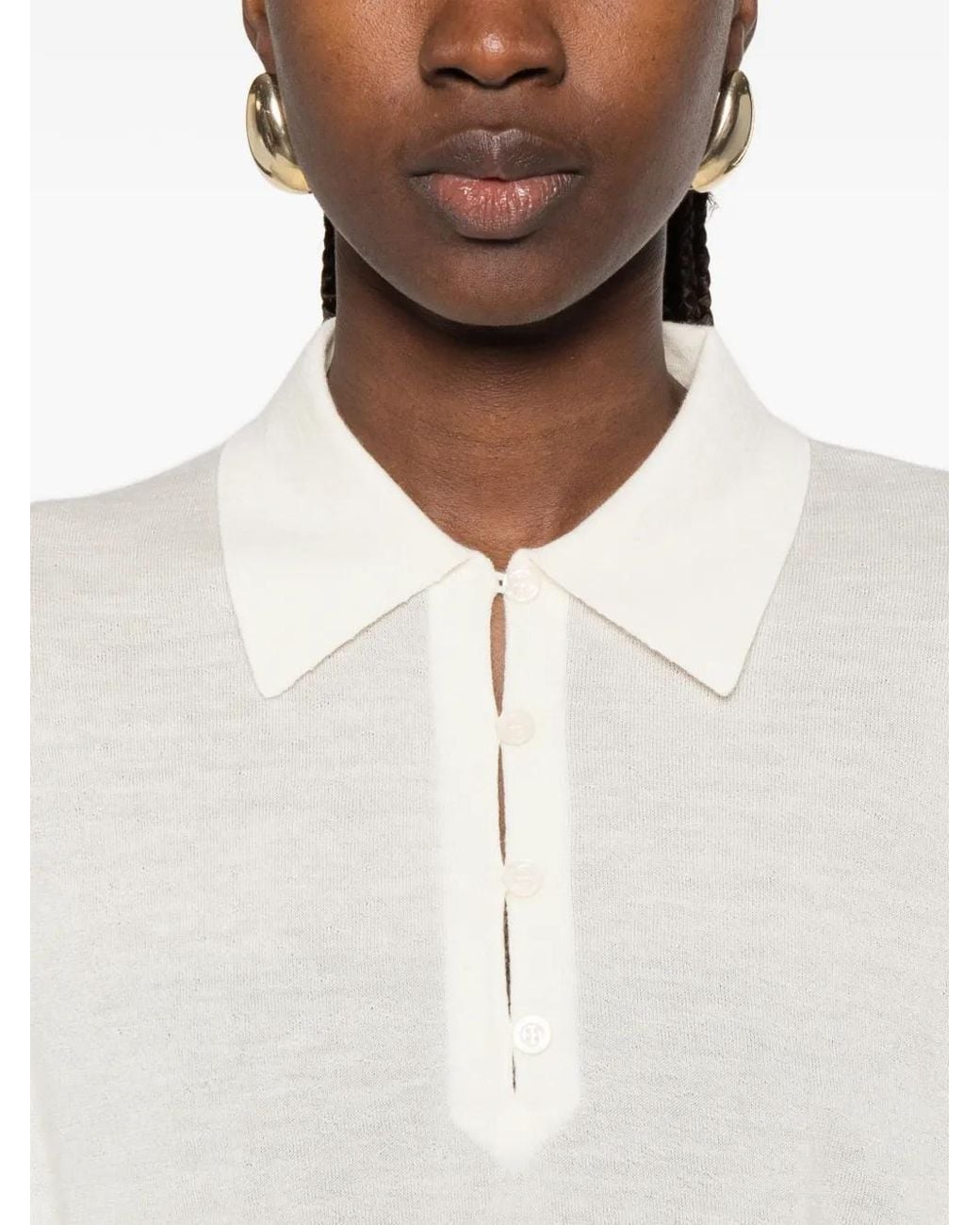 FRAME White Classic-Shaped Polo Shirt