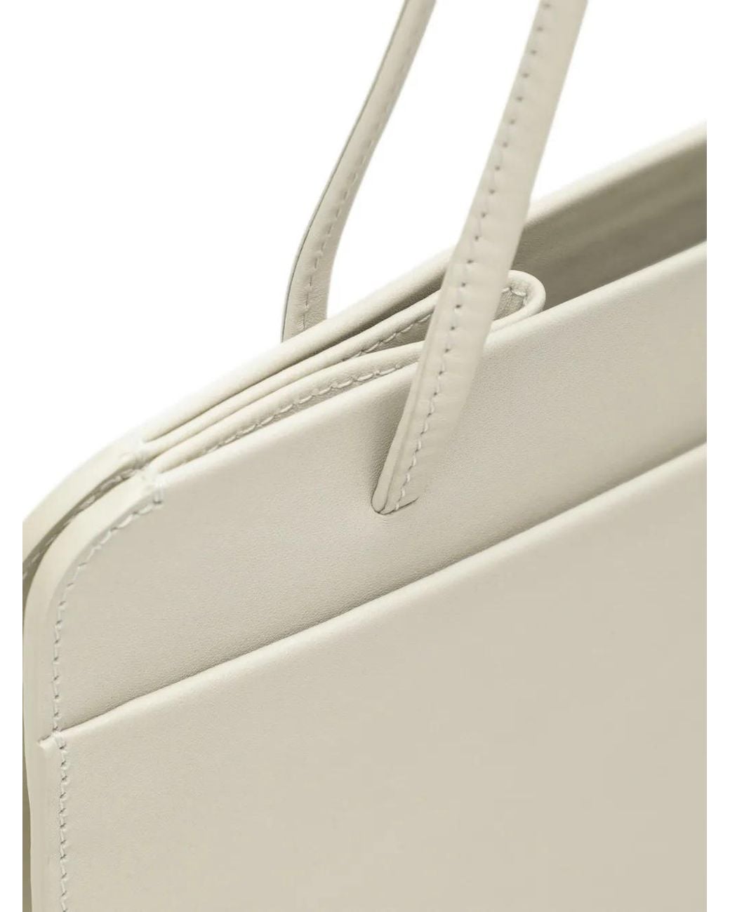 Faune White Lisse Shoulder Bag