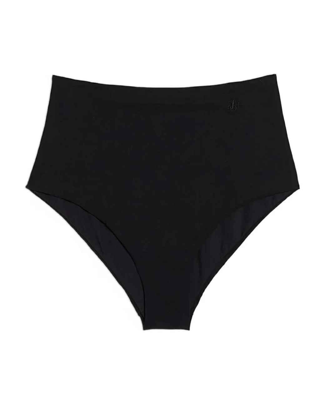 Jil Sander Black Bas De Bikini À Taille Haute En Jersey