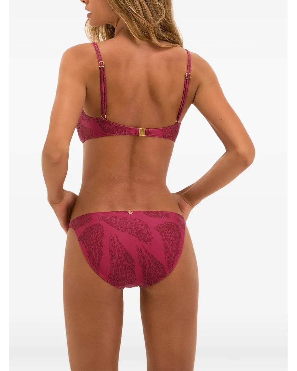 ViX Pink Candice Darla Printed Cut-Out Bikini