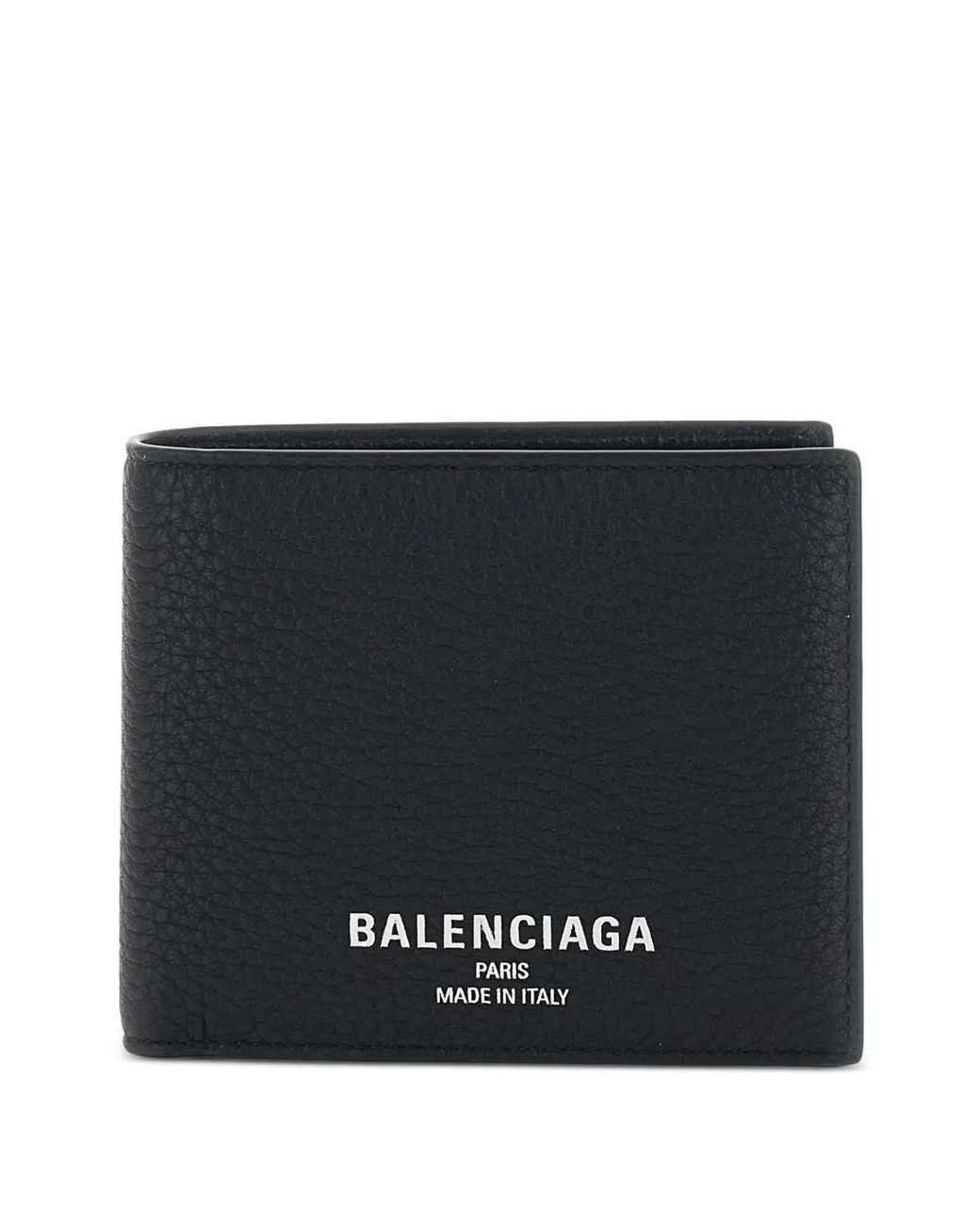 Balenciaga Black Grained Bifold Wallet for men