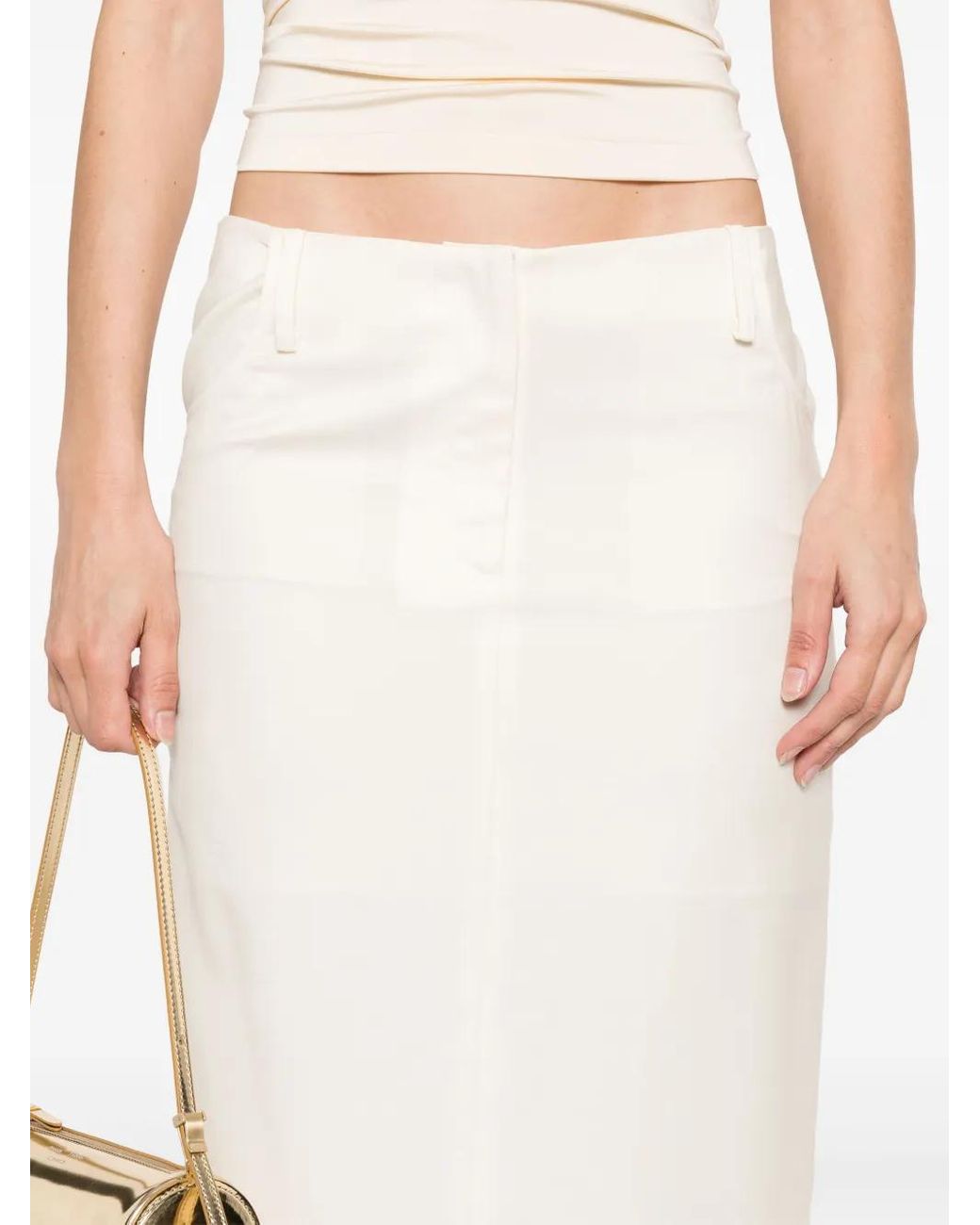 AYA MUSE White Twill Maxi Skirt
