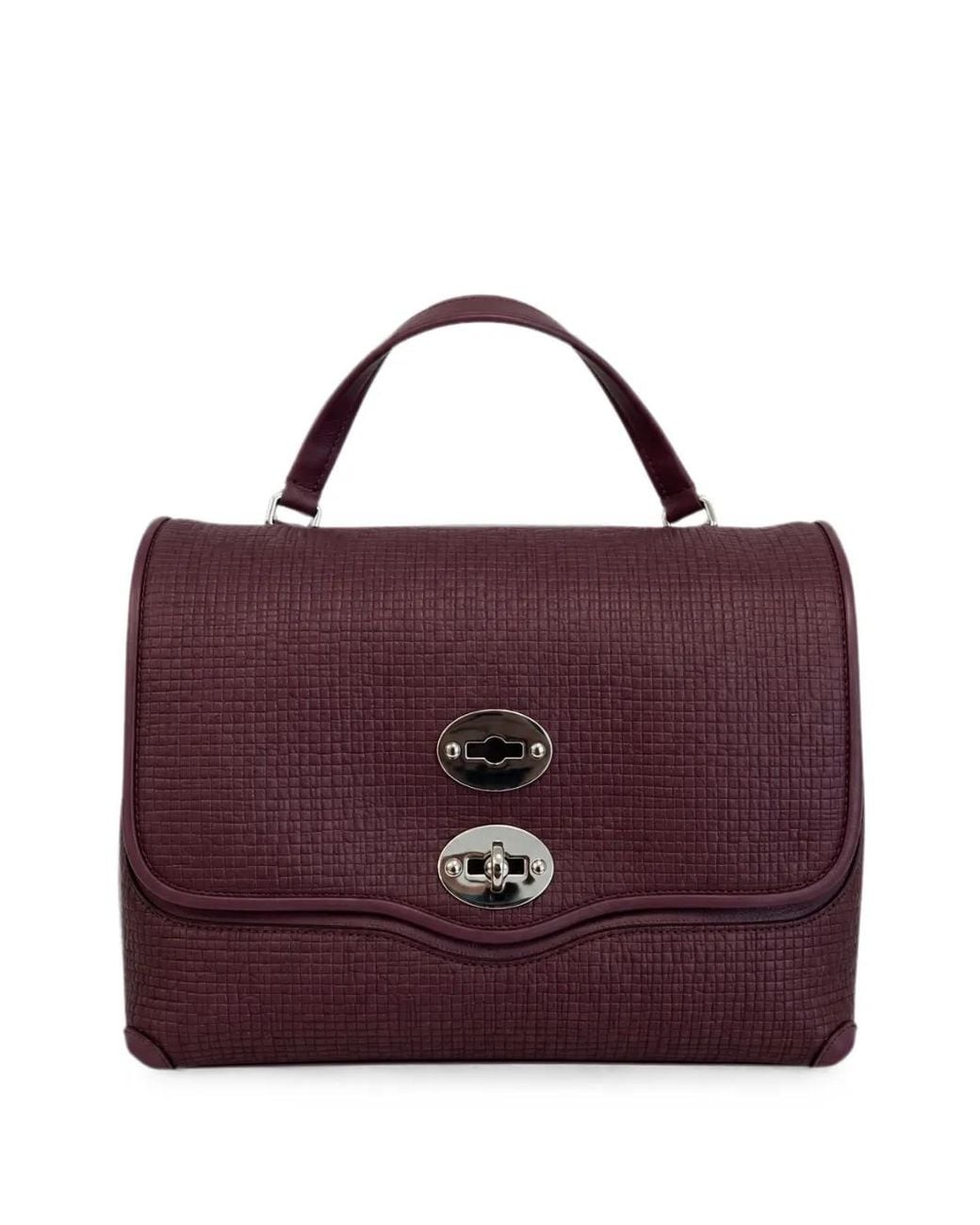 Zanellato Purple Small Postina Textured-Finish Tote Bag