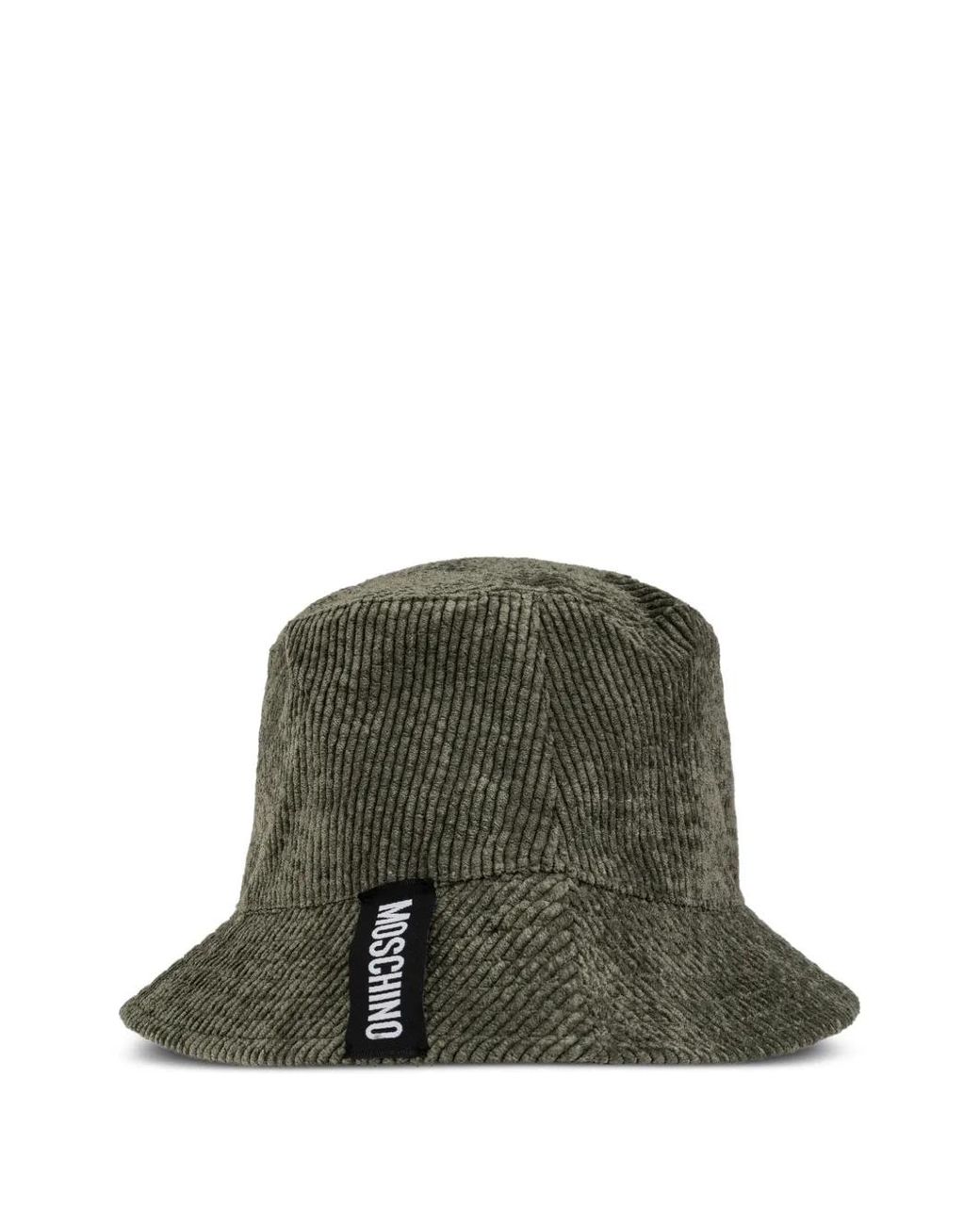 Moschino Green Corduroy Reversible Hat