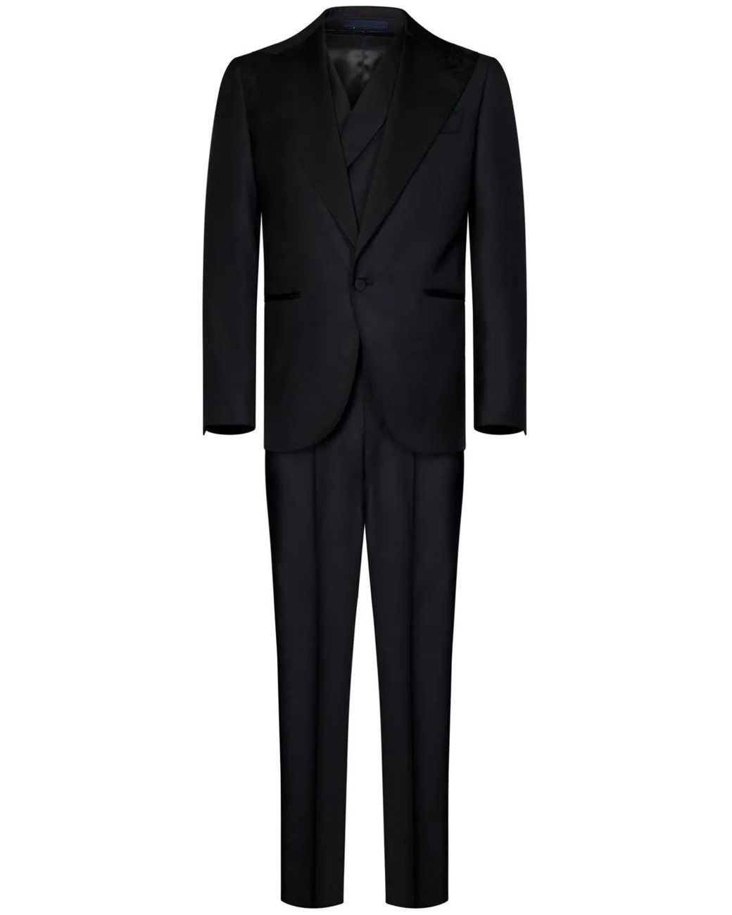 Franzese Collection Black James Bond Suit Set for men