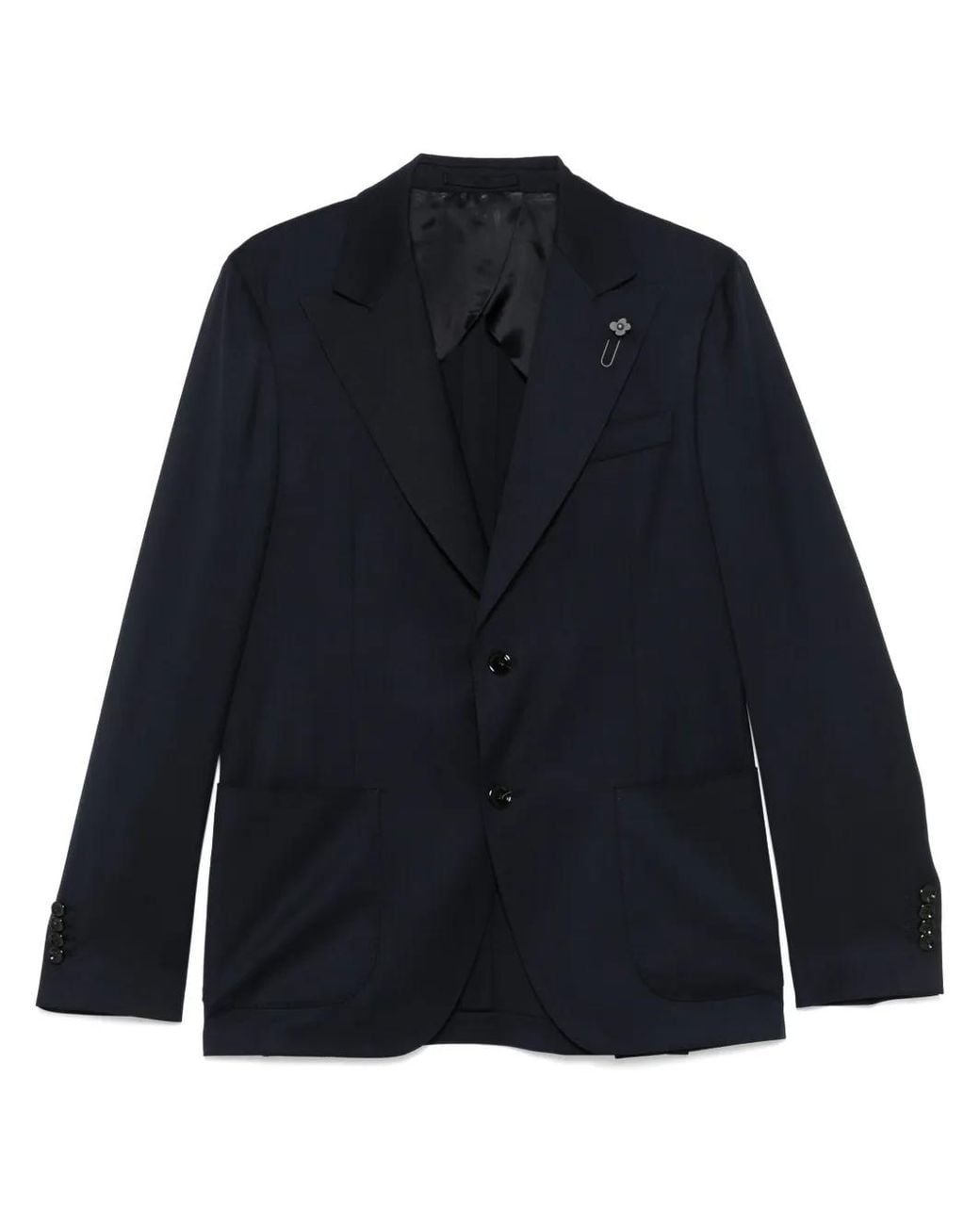 Lardini Blue Virgin-Wool Blazer for men