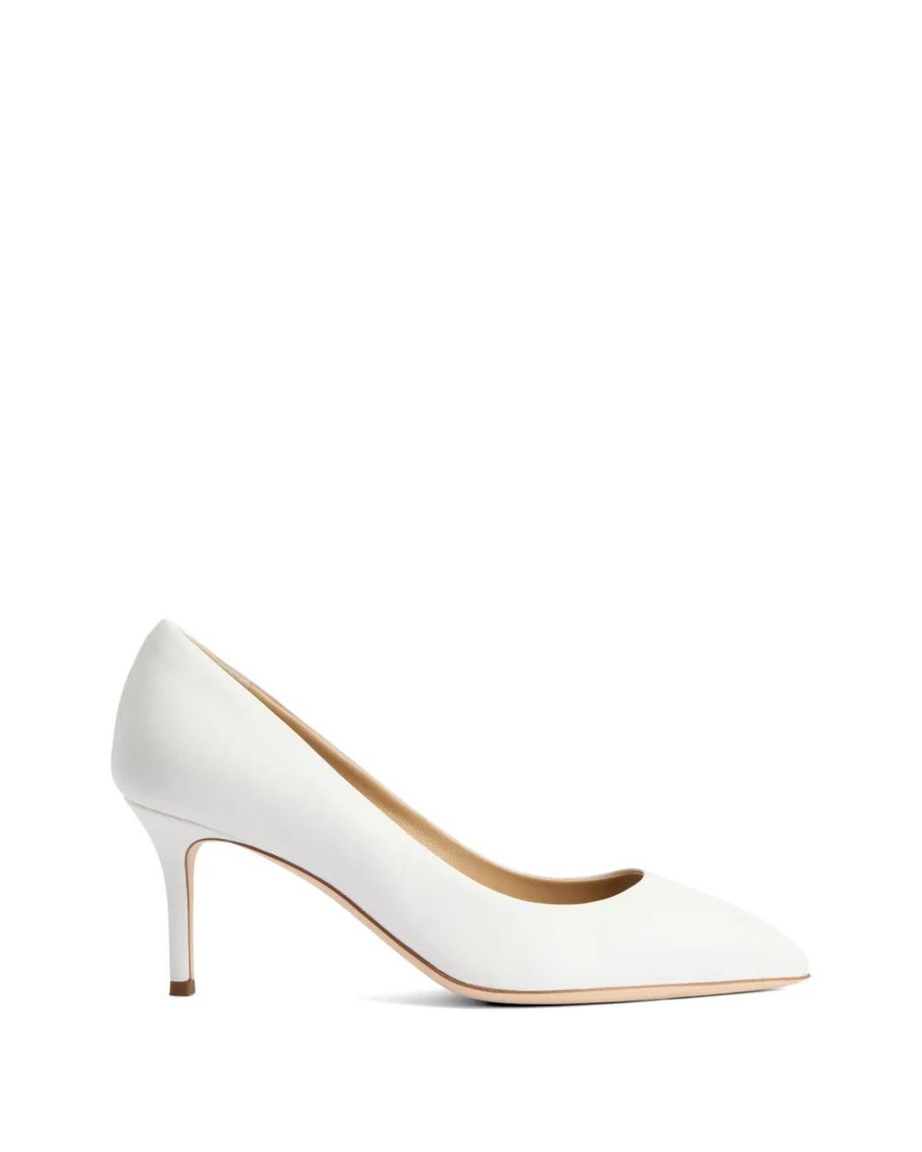 Giuseppe Zanotti White Lucrezia Leather Pumps