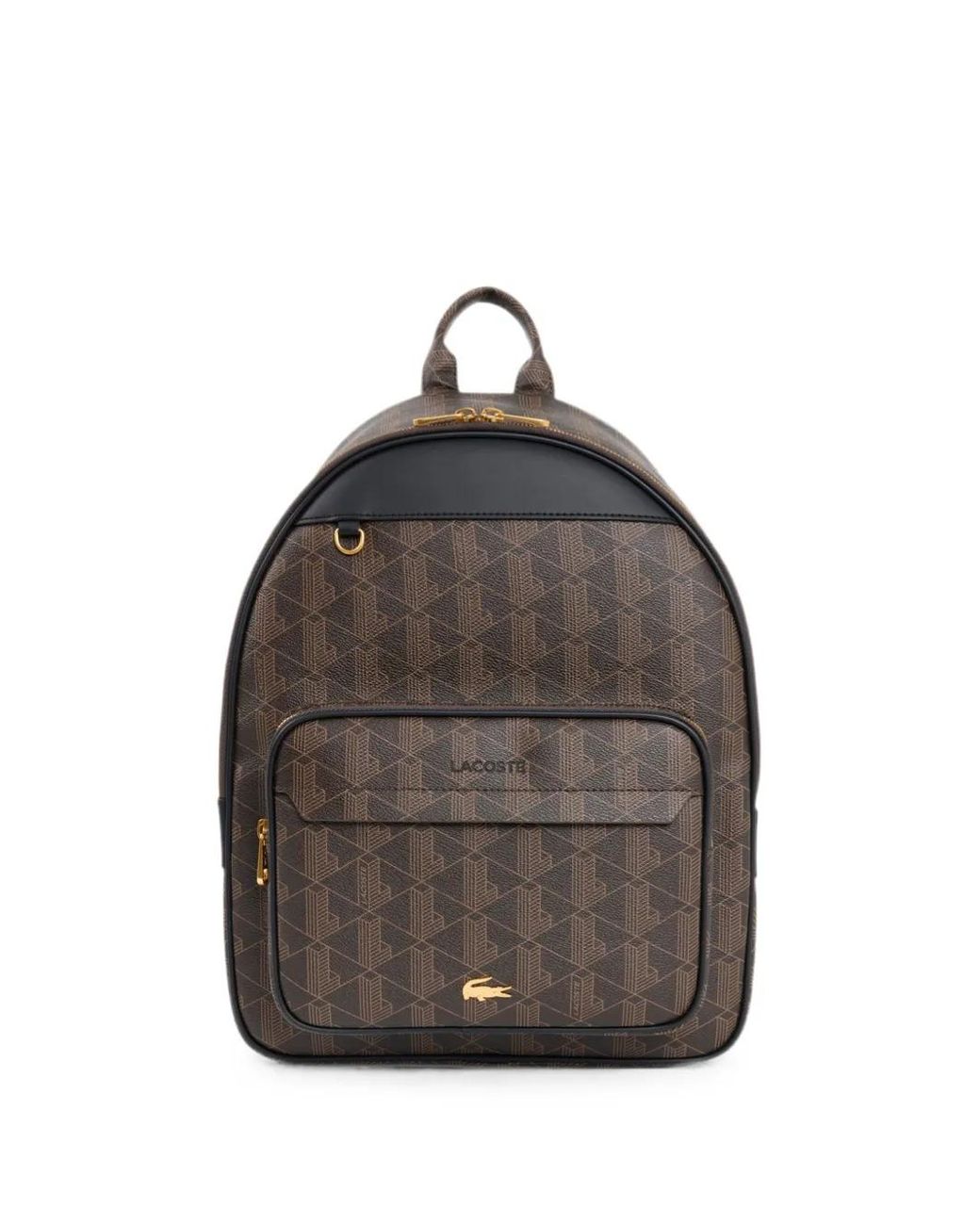 Lacoste Gray The Blend Monogram-Print Backpack for men