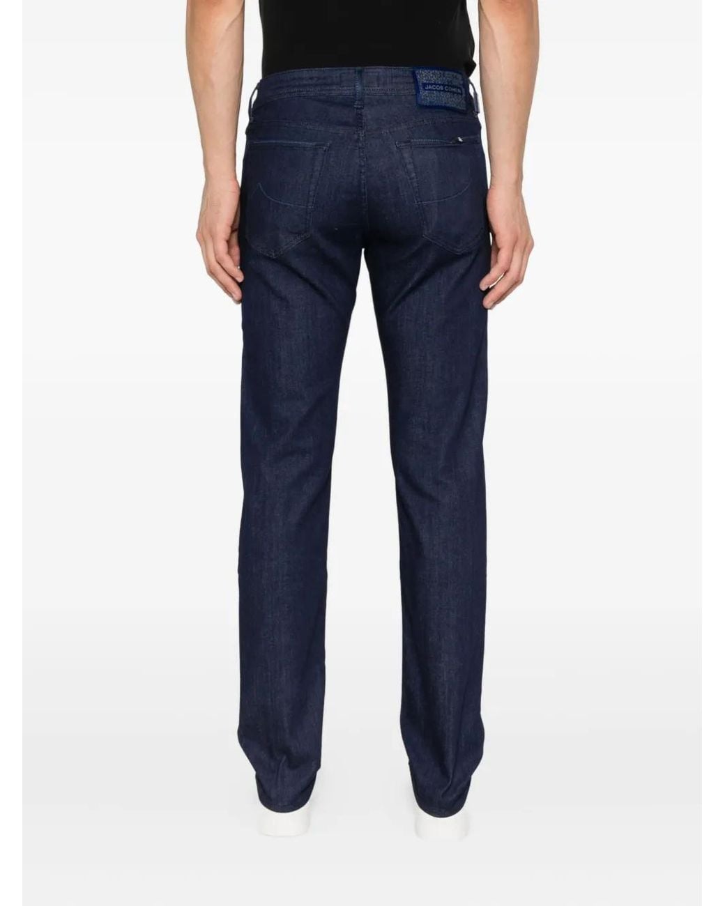 Jacob Cohen Blue Embroidered Detail Slim-Fit Jeans for men