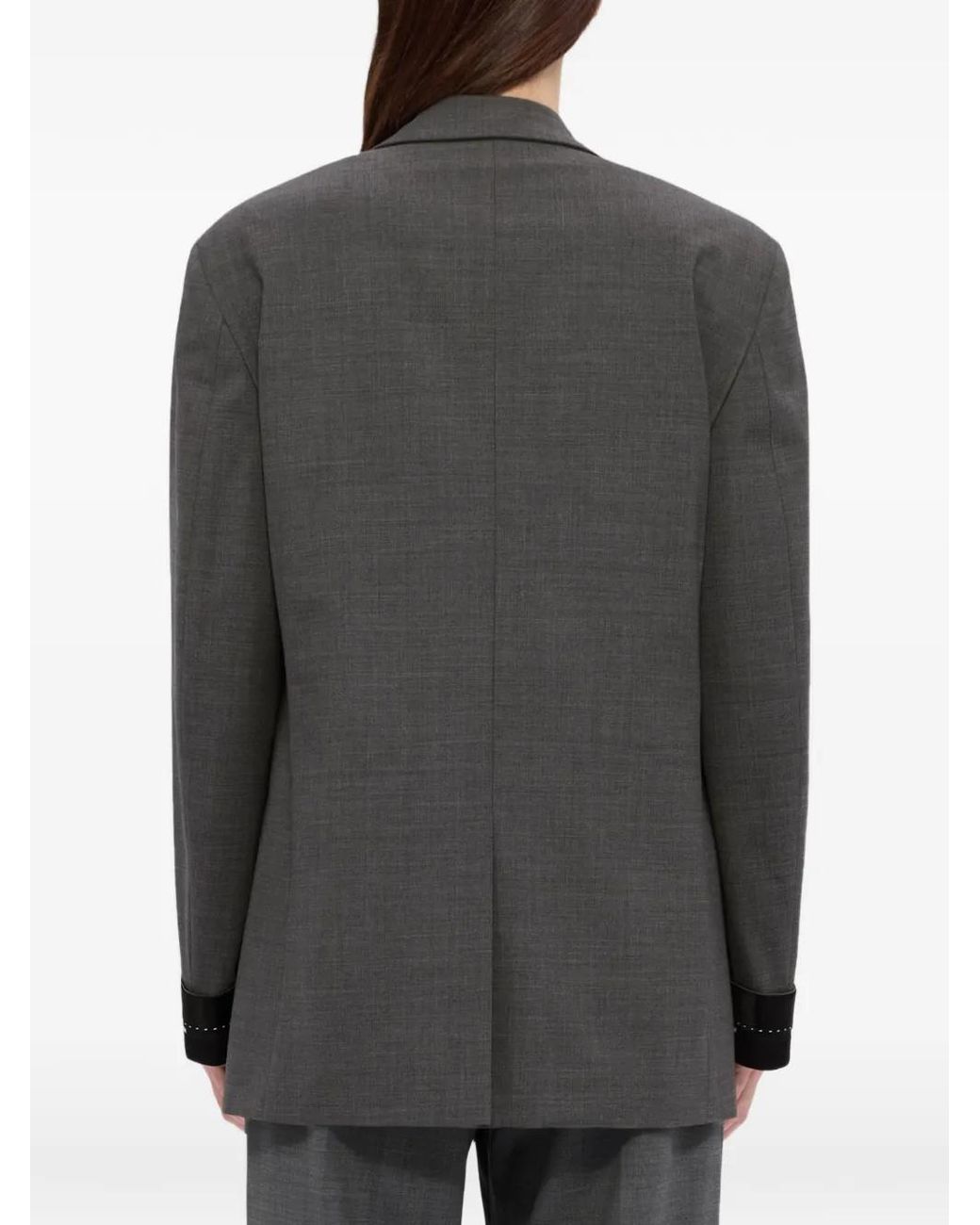 MSGM Black Single-Breasted Blazer