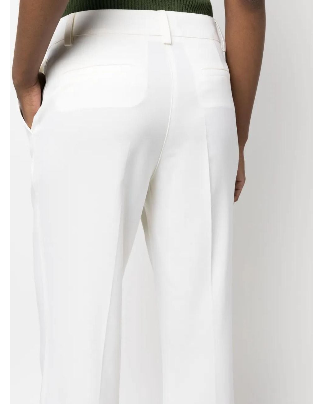P.A.R.O.S.H. White Trousers Cream