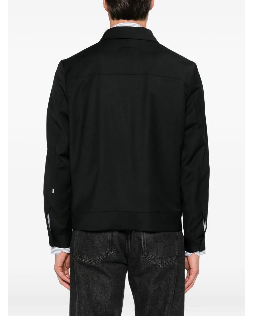 NEW YORK RESIDENT Black Columbus Flap-Pocket Shirt Jacket for men