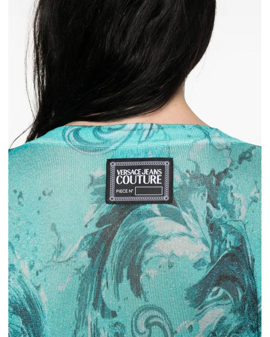 Versace Jeans Couture Blue Printed Cardigan