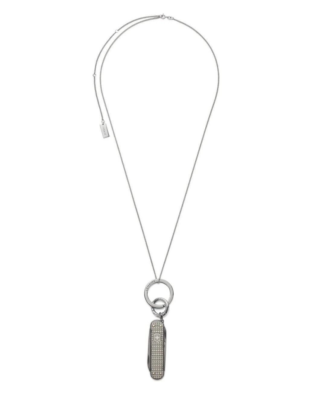 Lemaire White Mini Swiss Knife Necklace