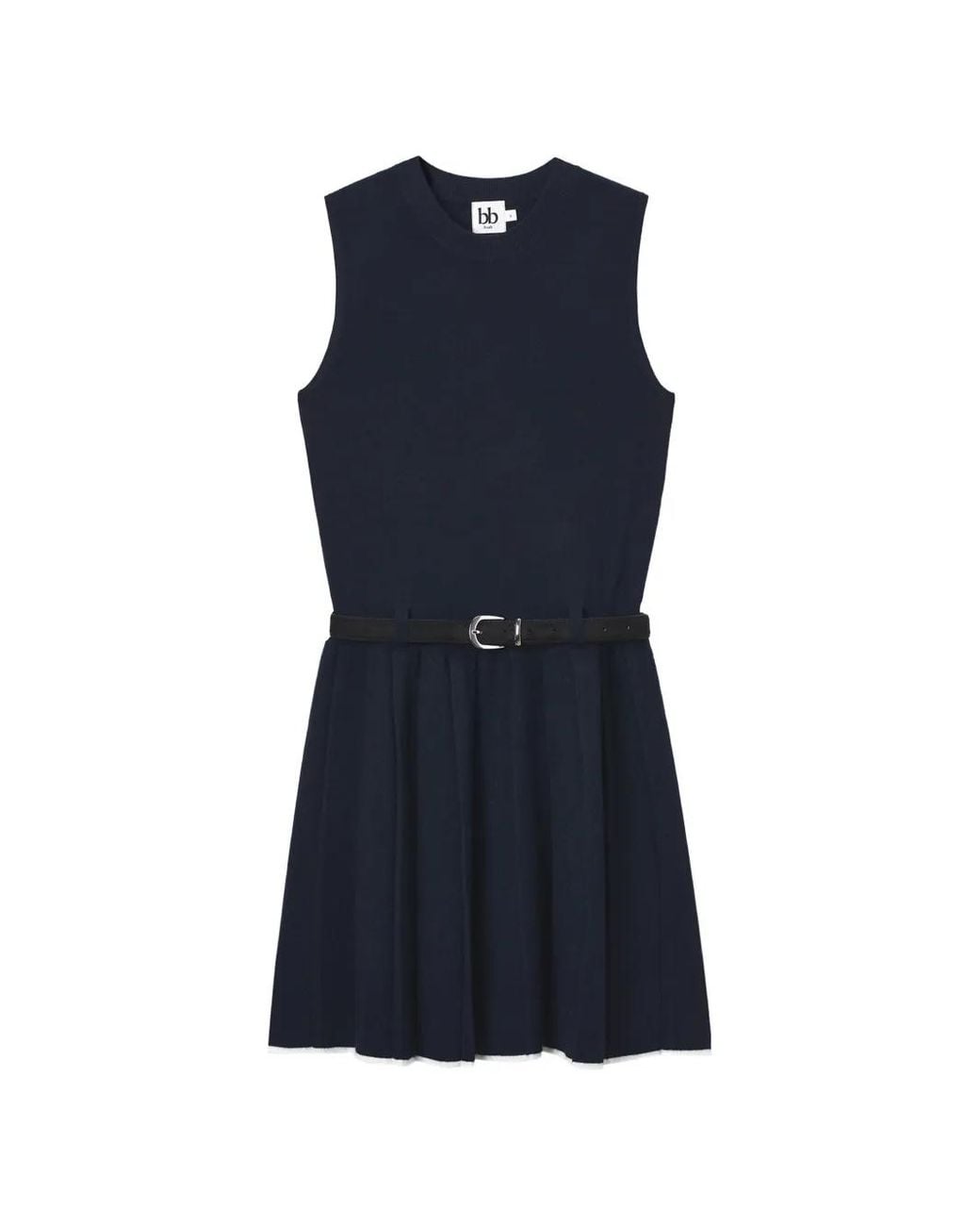 Vestido Largo Con Cinturón B+ AB de color Blue