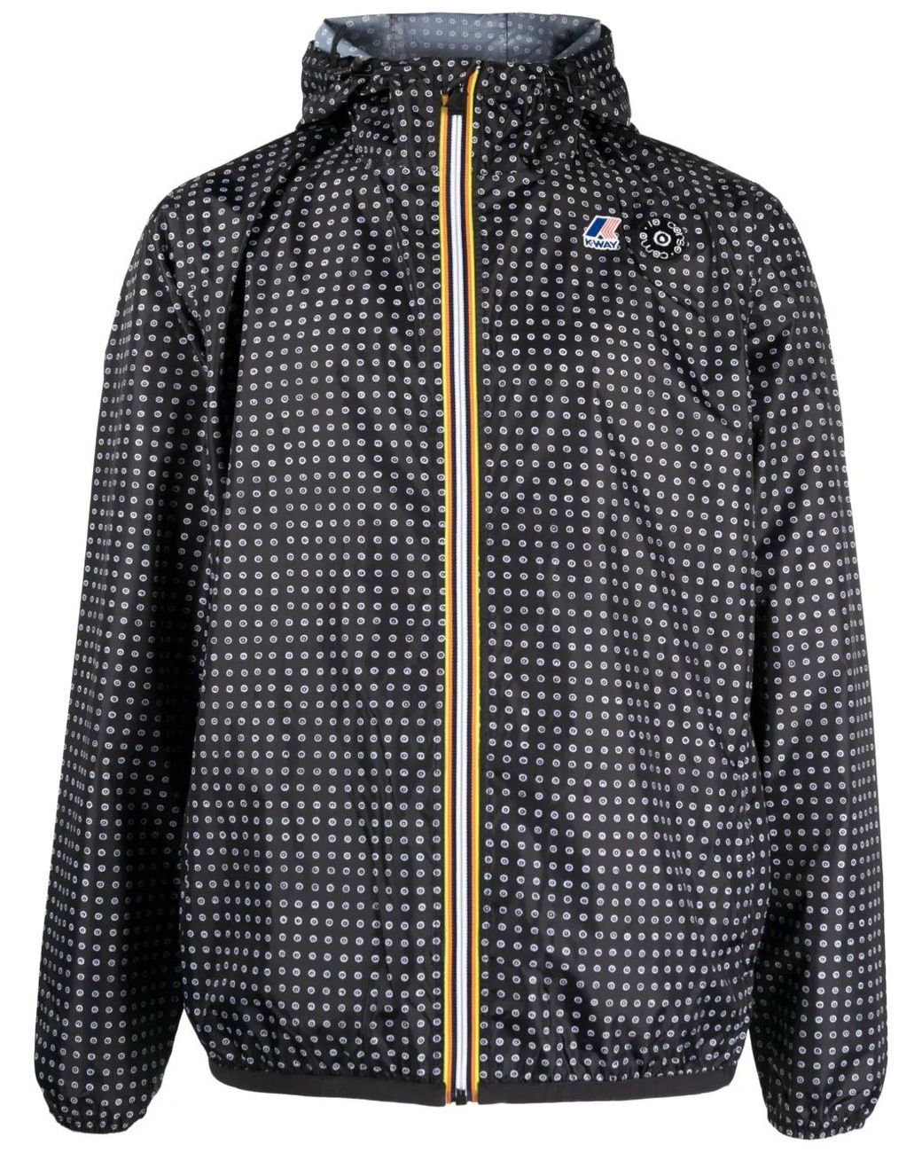 K-Way Black X 10 Corso Como Polka-Print Zipped Jacket
