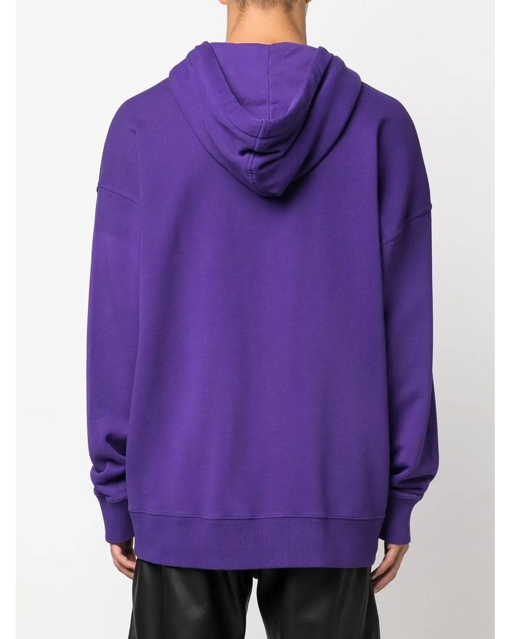 Givenchy Purple Logo-Embroidered Cotton Hoodie for men