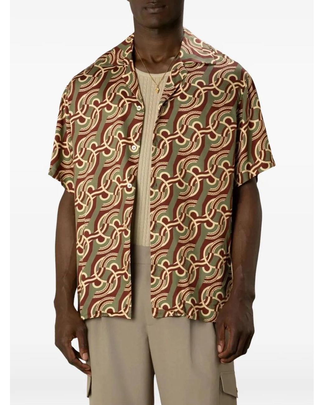 Drole de Monsieur Brown Chemise À Imprimé Monogrammé for men