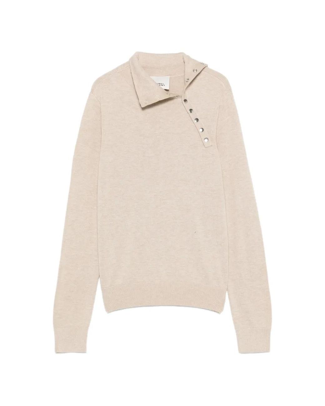 Isabel Marant White Jovienne Press-Stud Sweater