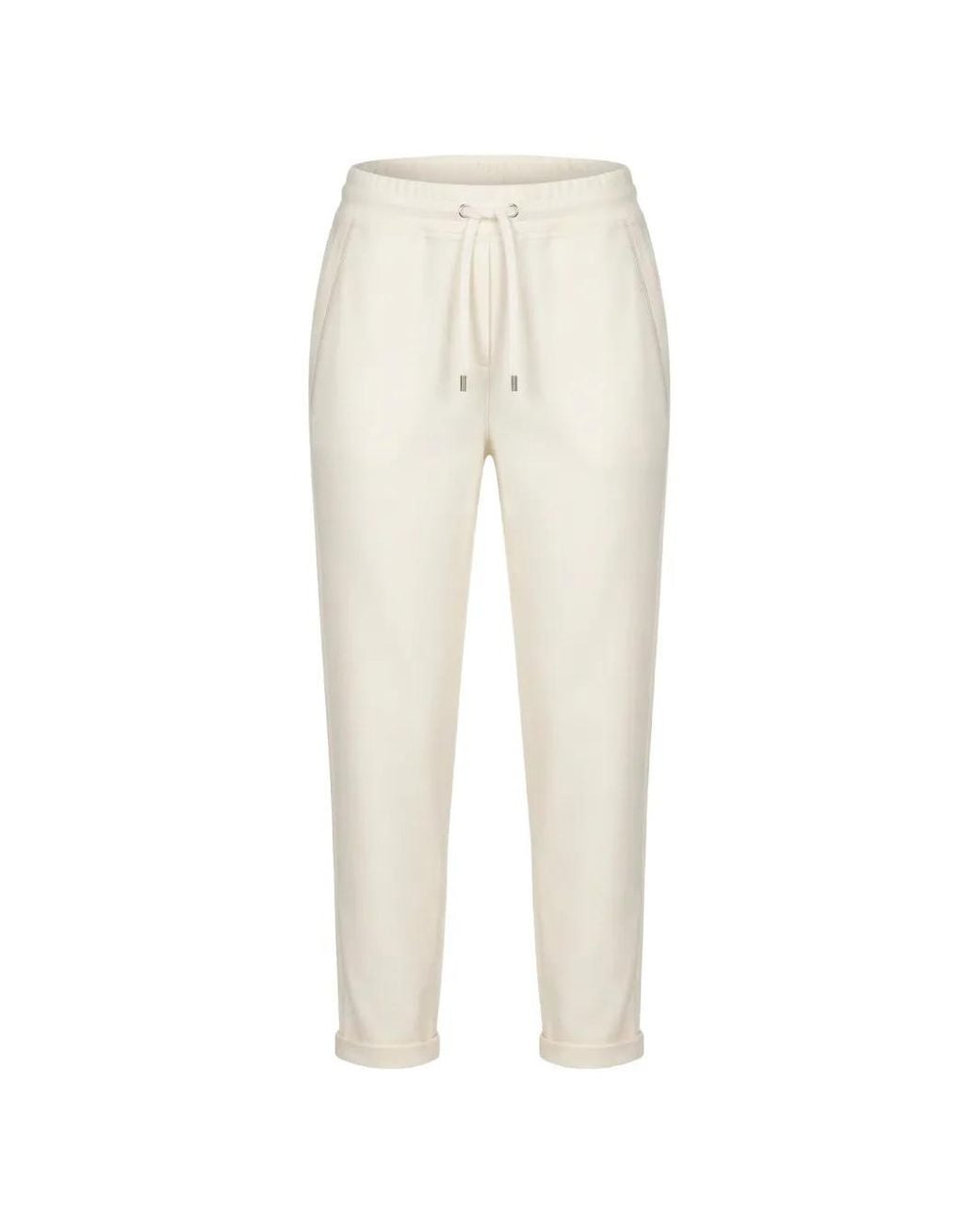 Moorer White Pantalon De Jogging À Lien De Resserrage