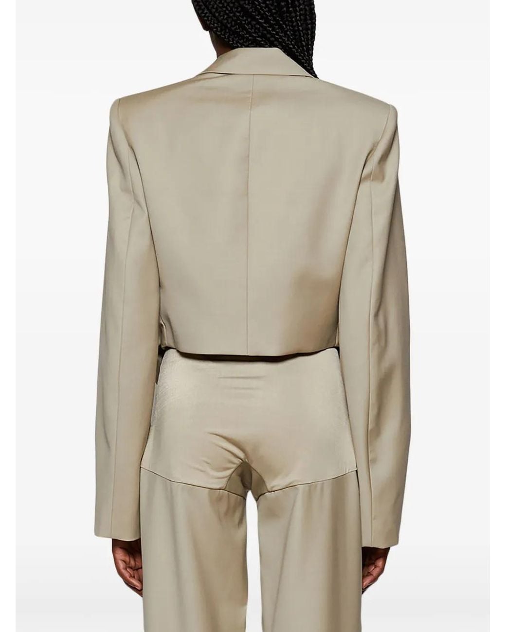 Christopher Esber Natural Talus Cropped Blazer