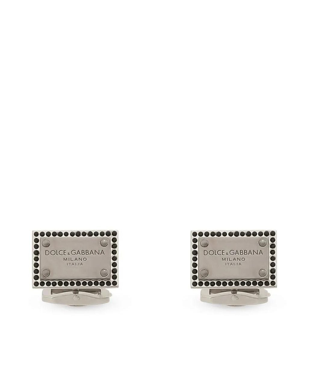 Boutons De Manchette À Logo Gravé Dolce & Gabbana pour homme en coloris Metallic
