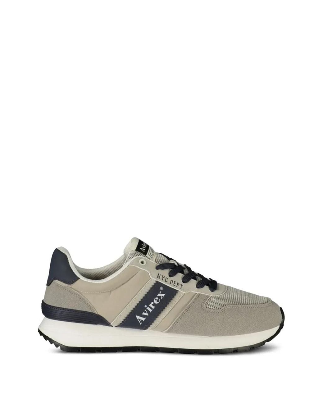 Avirex White Panelled Logo-Print Sneakers for men