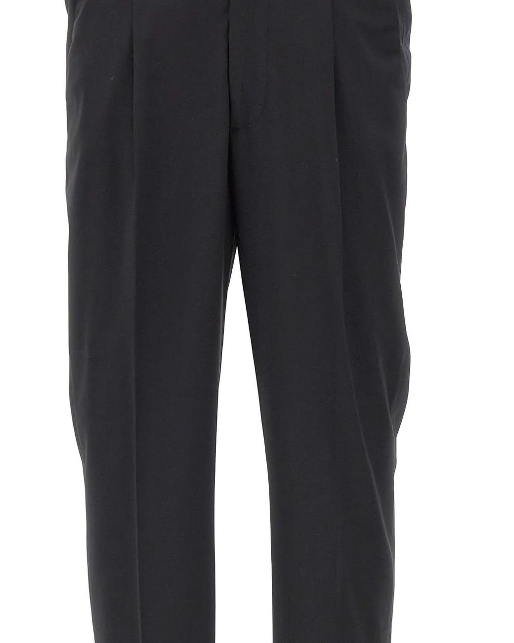 Pantaloni Con Pinces di Devore in Blue da Uomo