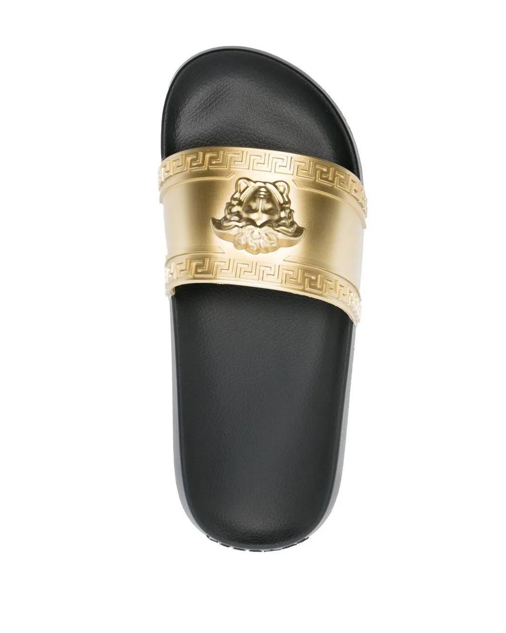 Versace Metallic La Medusa Sliders for men