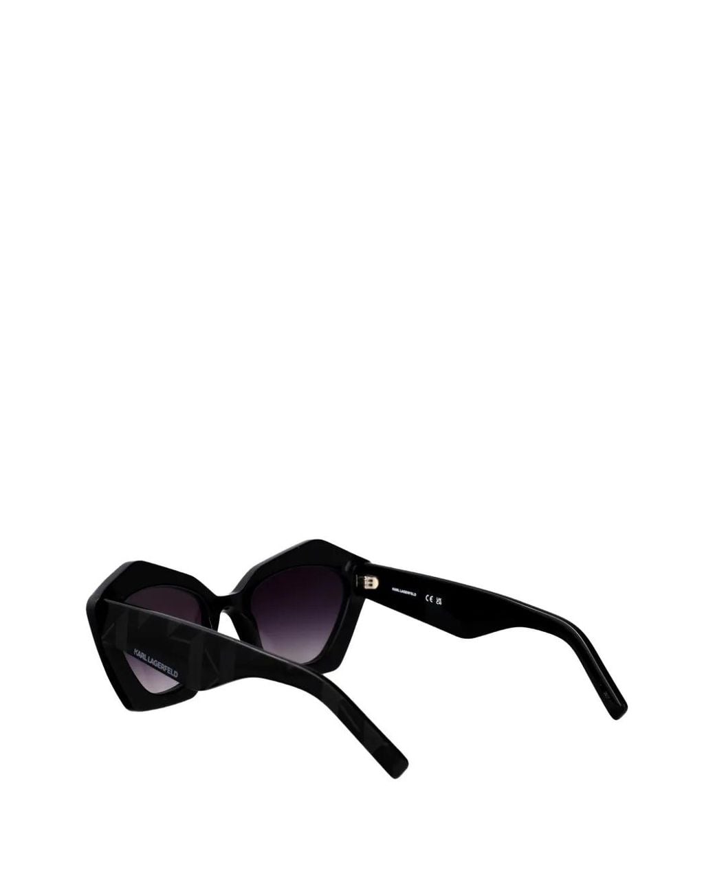 Karl Lagerfeld Black Geometric-Frame Sunglasses