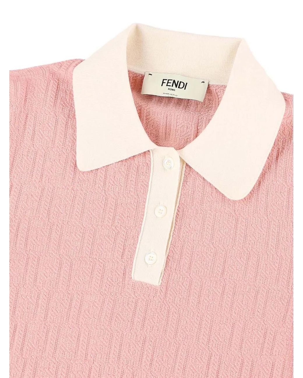 Fendi Pink Ff Cotton And Silk Dress