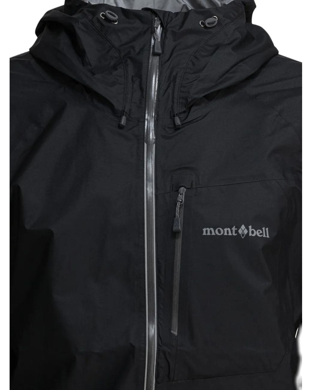 Montbell Black Hooded Zip Jacket for men