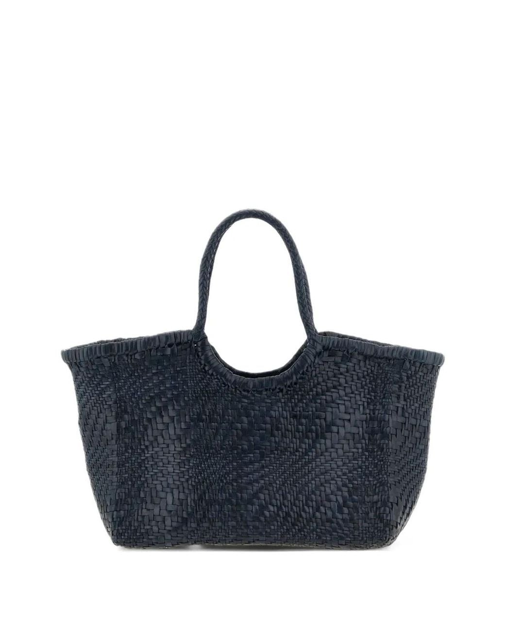 Dragon Diffusion Blue Nantucket Woven Leather Tote Bag