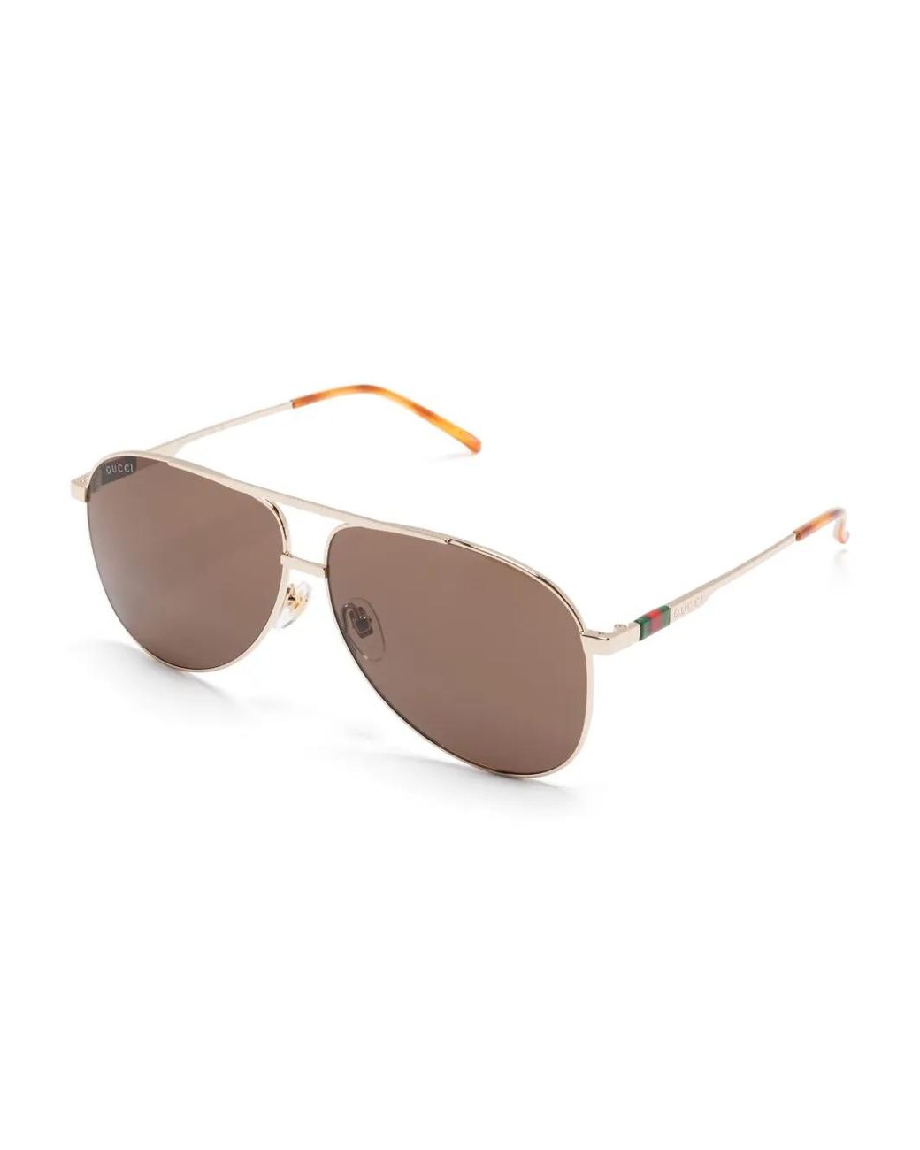 Gucci Natural Pilot-Frame Sunglasses for men