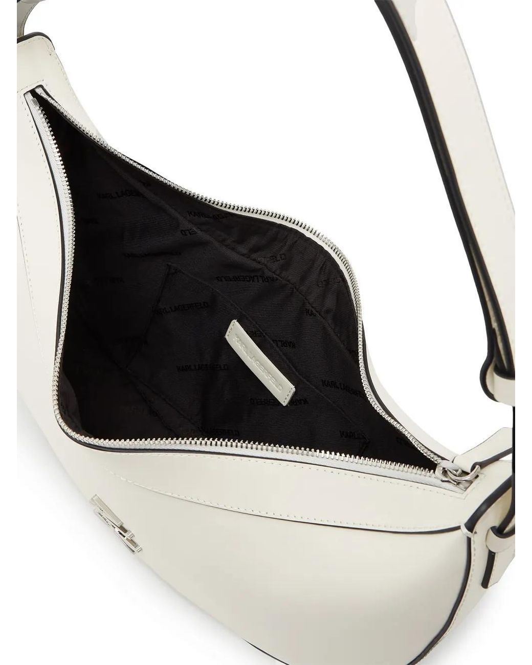 Karl Lagerfeld White Extra-Large K/Autograph Leather Shoulder Bag