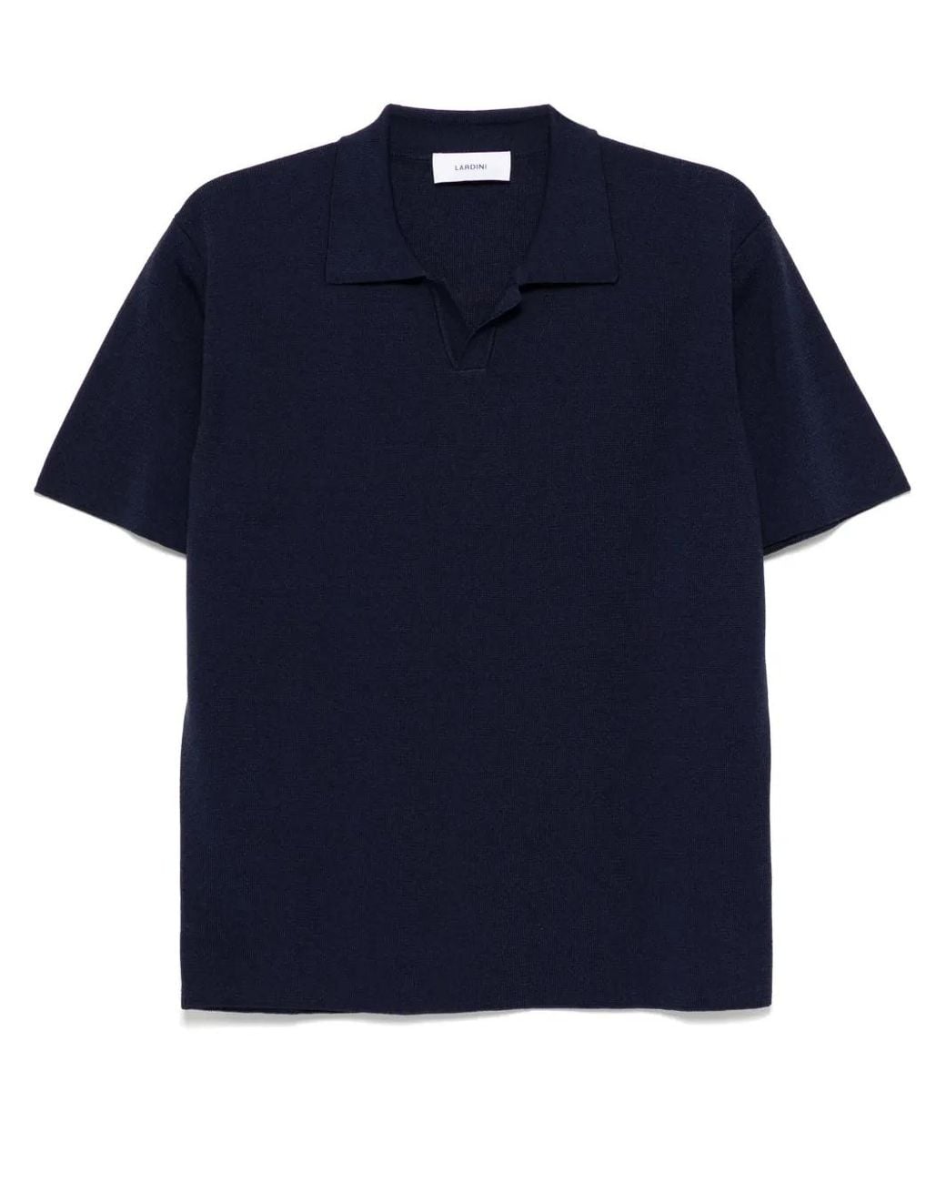 Lardini Blue Knitted Polo Shirt for men