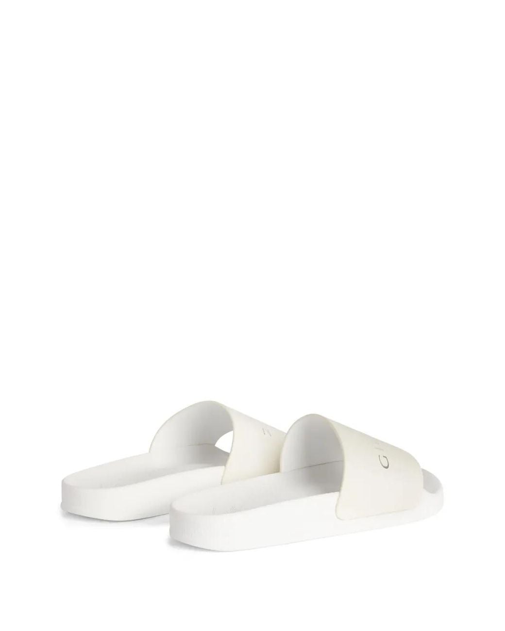 Giuseppe Zanotti White Brett Flat Slides