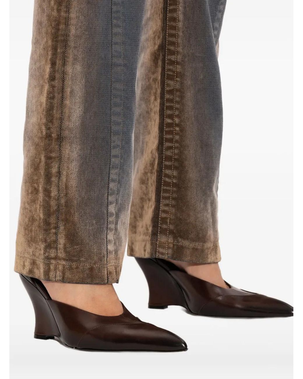 KNWLS Brown Pointed Pumps