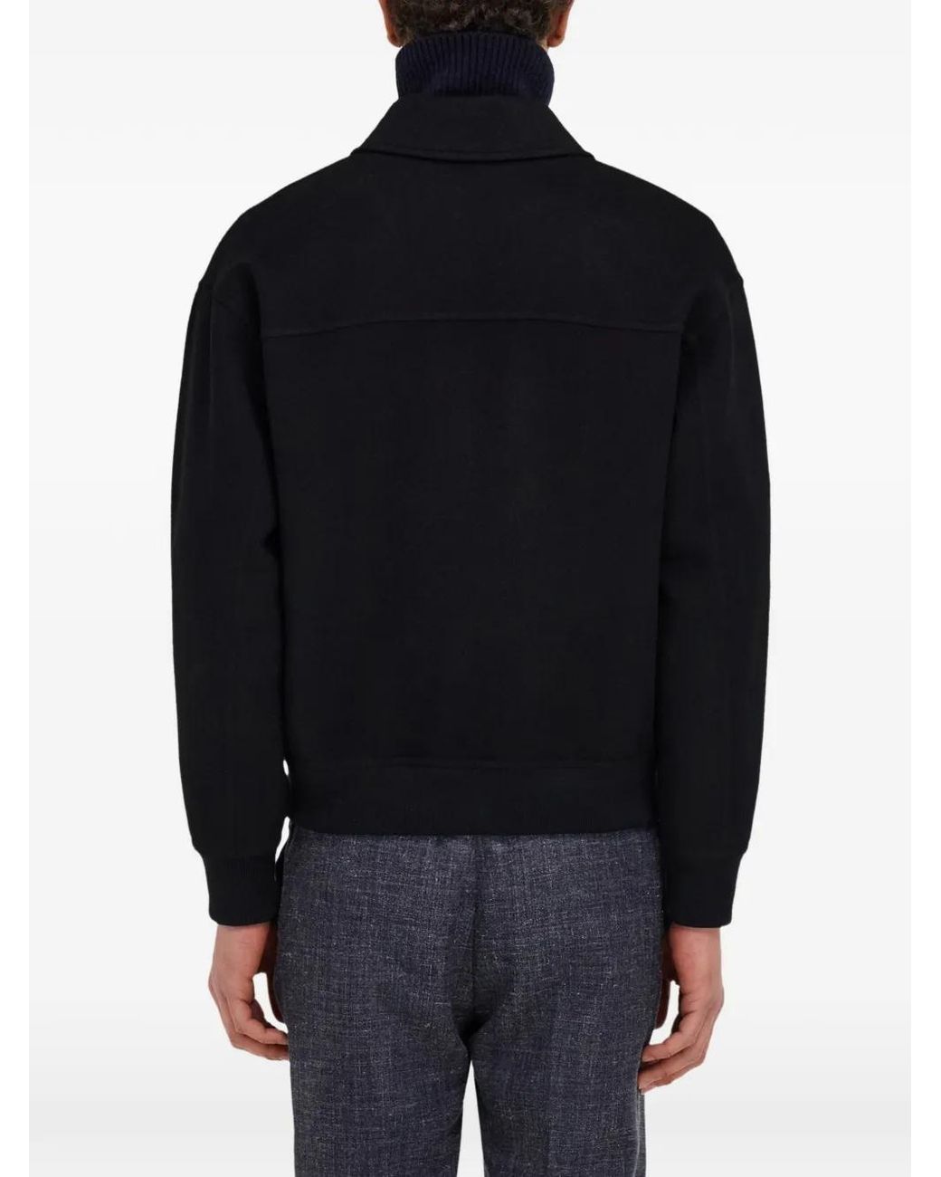 Ferragamo Black Wool And Cashmere Blouson for men